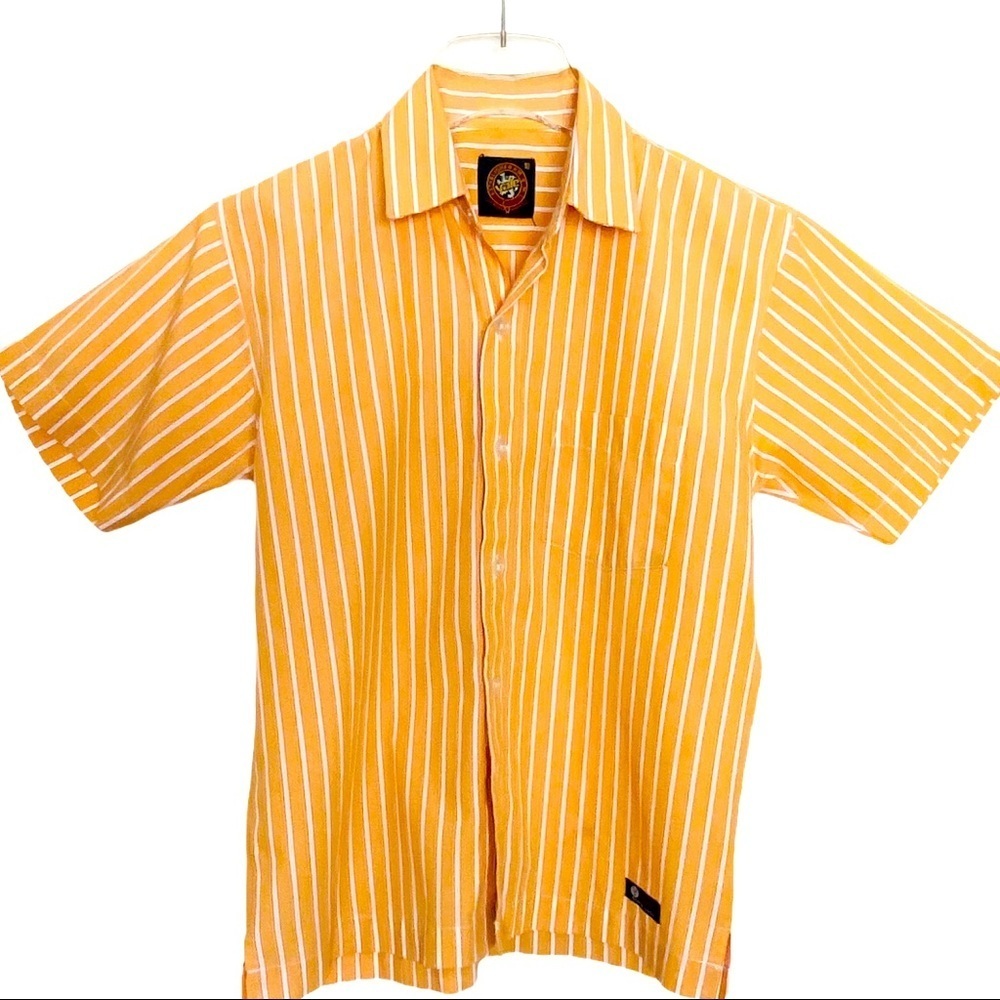 YALE ESTABLISHED Boys Orange with White Stripes 10